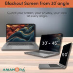 Amanora Care 12.5 inch Privacy Filter, Anti-Scratch, Anti-Glare Protector Anti-Peep Anti Blue Light Privacy Guard Filter Screen for Laptop.(16:9 Ratio) 277 mm*157 mm Size - Image 3