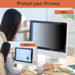 Amanora care 23.8 inch - Privacy Filter and Privacy Guard Filter Screen - Anti Spy, Anti-Scratch, Anti-Glare Protector for Desktop Screens(16:9 Aspect Ratio) 527 mm * 296 mm Size. - Image 2