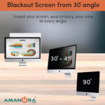 Amanora care 23.8 inch - Privacy Filter and Privacy Guard Filter Screen - Anti Spy, Anti-Scratch, Anti-Glare Protector for Desktop Screens(16:9 Aspect Ratio) 527 mm * 296 mm Size. - Image 3