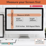 Amanora care 23.8 inch - Privacy Filter and Privacy Guard Filter Screen - Anti Spy, Anti-Scratch, Anti-Glare Protector for Desktop Screens(16:9 Aspect Ratio) 527 mm * 296 mm Size. - Image 5