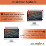 Amanora care 23.8 inch - Privacy Filter and Privacy Guard Filter Screen - Anti Spy, Anti-Scratch, Anti-Glare Protector for Desktop Screens(16:9 Aspect Ratio) 527 mm * 296 mm Size. - Image 7