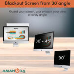 Amanora care 21.5 inch - Privacy Filter and Privacy Guard Filter Screen - Anti Spy,Avoid visual hacking, Anti blue light Rejection upto 35%,UV Rejection, IR Rejection, Anti-Scratch, Anti-Glare Protector for Desktop Screens (16:9 Aspect Ratio) 477 mm* 268 mm Size. - Image 3