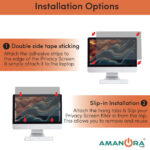 Amanora care 21.5 inch - Privacy Filter and Privacy Guard Filter Screen - Anti Spy,Avoid visual hacking, Anti blue light Rejection upto 35%,UV Rejection, IR Rejection, Anti-Scratch, Anti-Glare Protector for Desktop Screens (16:9 Aspect Ratio) 477 mm* 268 mm Size. - Image 7