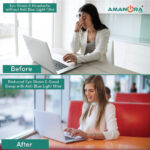 Amanora Care 15.6 inch Anti Blue Light/UV Light Filter Screen Protector for Laptop,Zero Strain on Eyes. (16:9 Aspect Ratio) 345 mm* 194 mm Size - Image 4
