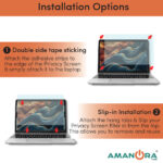 Amanora Care 13.3 inch Privacy Filter, Anti-Scratch, Anti-Glare Protector Anti-Peep Anti Blue Light Privacy Guard Filter Screen for Laptop.(16:9 Ratio) 294*164mm Size - Image 7